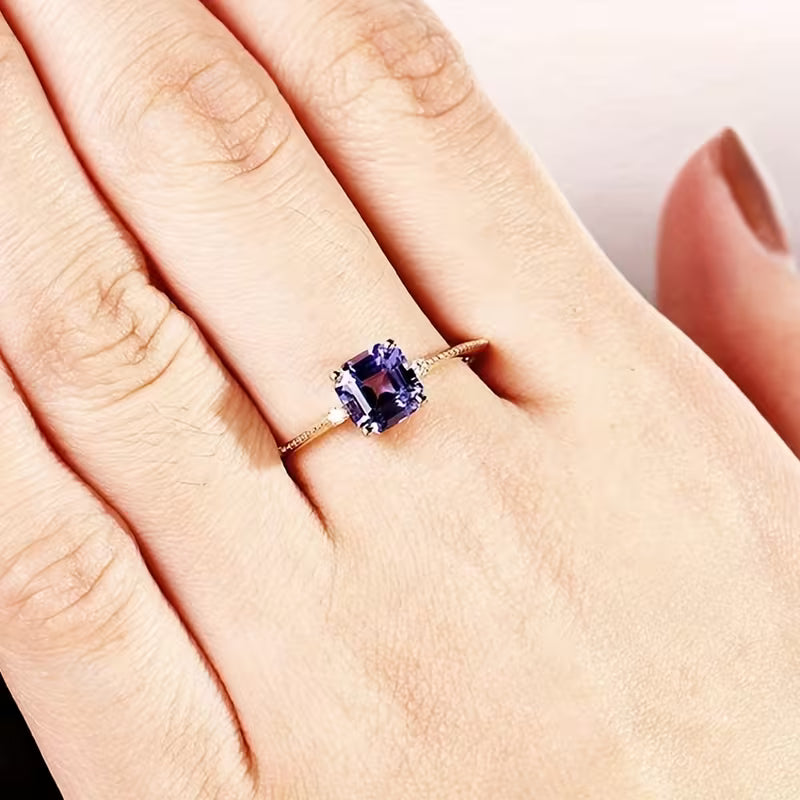 Gold Amethyst Ring