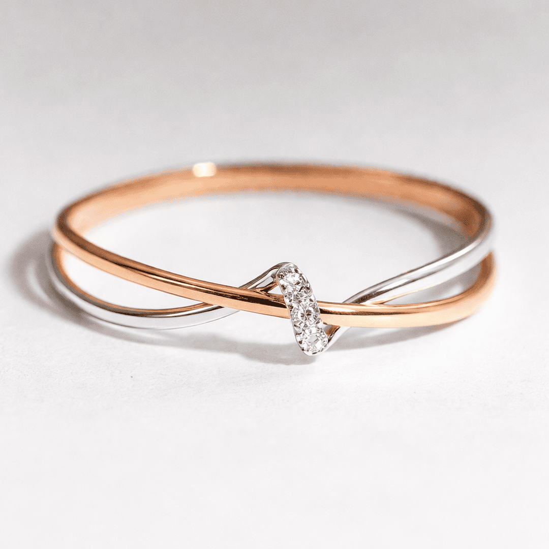 Gold and Silver Twist Ring