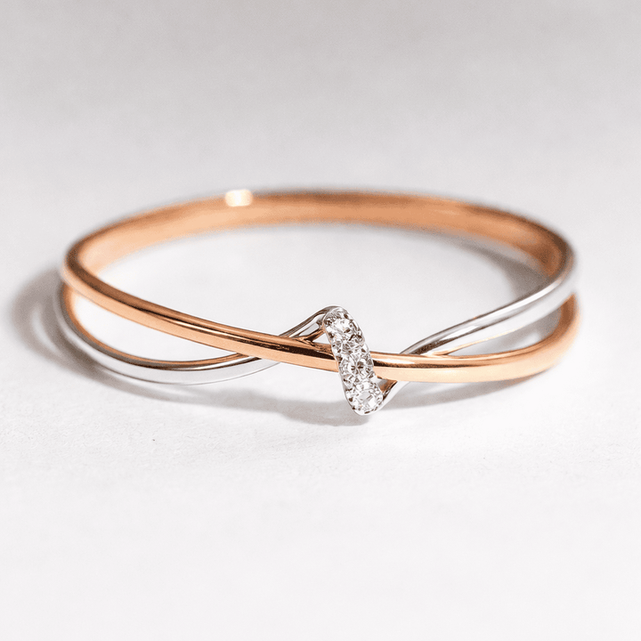 Gold and Silver Twist Ring