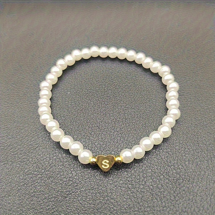 Chic Initial A–Z Bracelet with Heart Charm