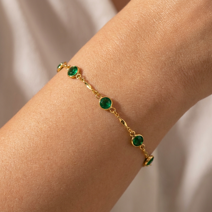 Emerald Chain Bracelet