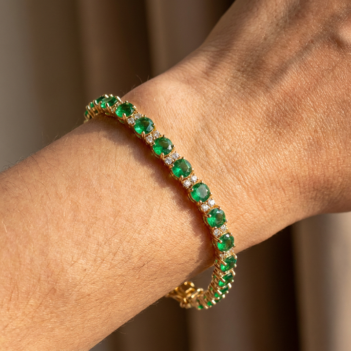 Emerald Trio Tennis Bracelet
