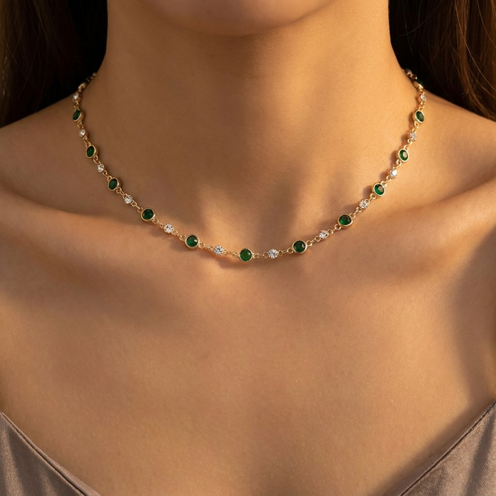 Emerald Green Pendant Necklace