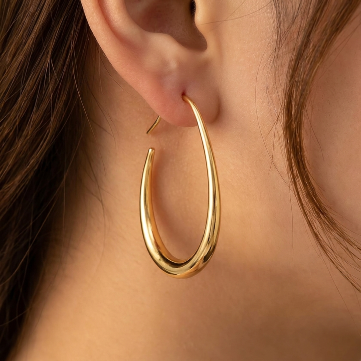 Vintage Golden Hoop Earrings
