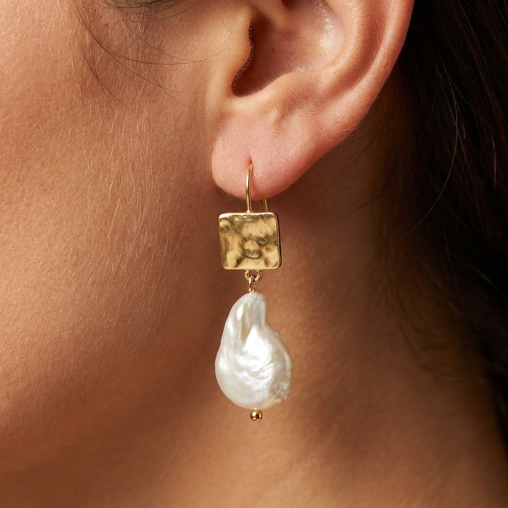 Retro Freshwater Pearl Earrings