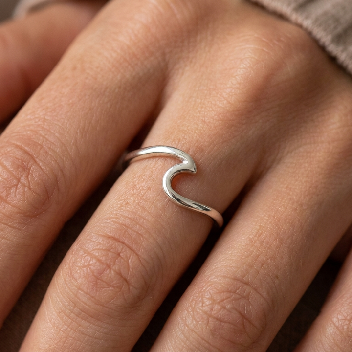 Silver Minimalist Flow Ring