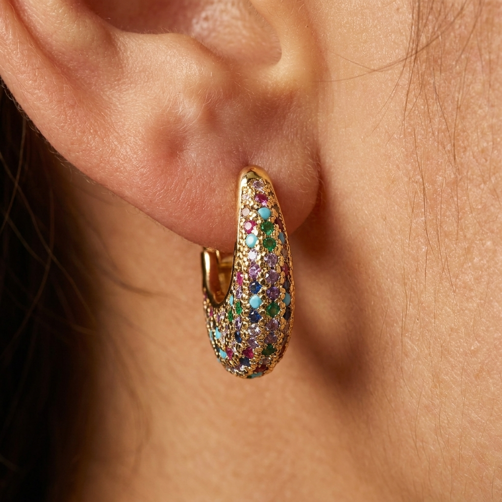 Chic Crystal Inlay Earrings