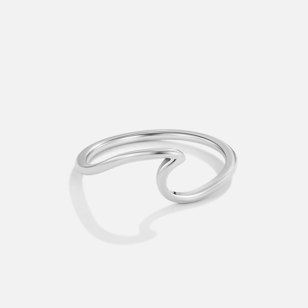 Silver Minimalist Flow Ring